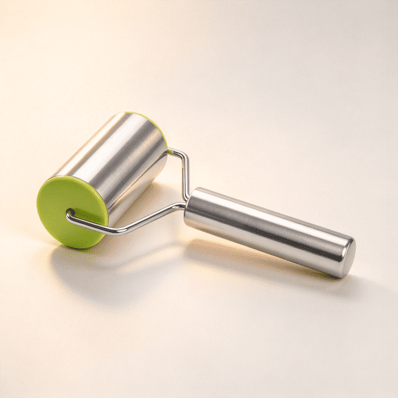 Handheld Stainless Steel Mini Rolling Pin, Small Dough Roller Press Tool, Portable Pastry Roller for Pie Crust, Pizza and Homemade Baking
