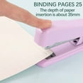 thumbnail image 1 of Handheld Stapler Macaron Colors | Durable Metal ABS Construction | Jam-Free Binding Up to 25 Sheets | Compatible with 24/6 26/6 Staples | Compact Ergonomic Design - Red Blue Mint, 1 of 7