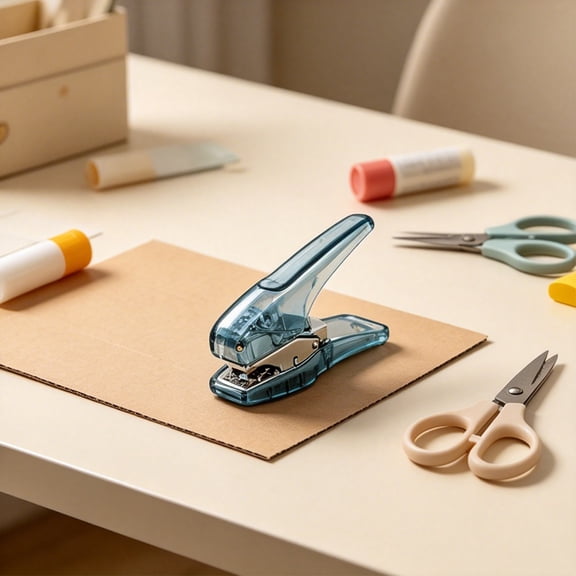 Handheld Stapler, Manual Stapling Machine, Portable Effortless Stapler, Standard 24/6 26/6 Staples, Home Office Binding Tool