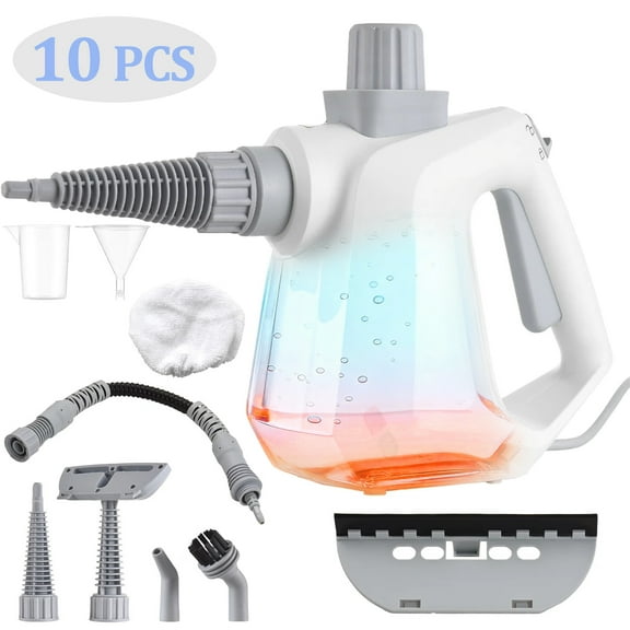 Handheld Steam Cleaner,10 Accessory Set with Safety Lock,Portable Cleaning Steamer for Home , Car, Tile Grout.