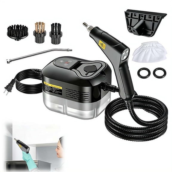Handheld Steam Cleaner – 105°C (221°F) High‑Temperature Steam, 15‑Second Fast Preheating, for Kitchen, Bathroom, Furniture, Car, Windows