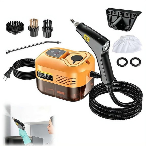 Handheld Steam Cleaner – 105°C (221°F) High‑Temperature Steam, 15‑Second Fast Preheating,  for Kitchen, Bathroom, Furniture, Car, Windows