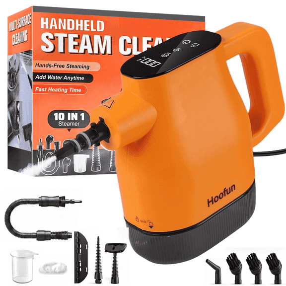 Kidsjoy 1200W Handheld Steam Cleaner, 20s Heat Up, 10-in-1 Multipurpose Portable Steamer for Cleaning with 12 Accessories, Home, Floor, Car, Kitchen