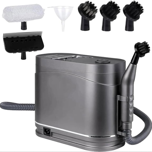 Handheld Steam Cleaner, 1500W Multifunctional Steamer With 5 Brush Heads, 2 Cleaning Modes, 1.2L Tank, 105-120C Portable For Carpet, Upholstery.