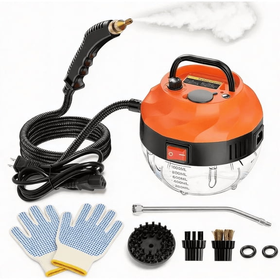 Handheld Steam Cleaner, 2500W High Pressure Steam Cleaning Machine, Portable Handheld Steam Cleaner for Home and Car, Multi-Purpose Steam Cleaner for Kitchen, Bathroom, Grout and Tile Cleaning