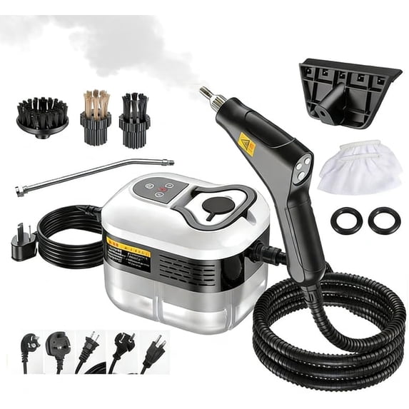 Handheld Steam Cleaner: 2500W High Temperature Pressurized Steamer with 6 Adjustable Levels - Portable Multi-Surface Steam Cleaning Machine for Kitchen, Bathroom, Furniture, Car, Windows
