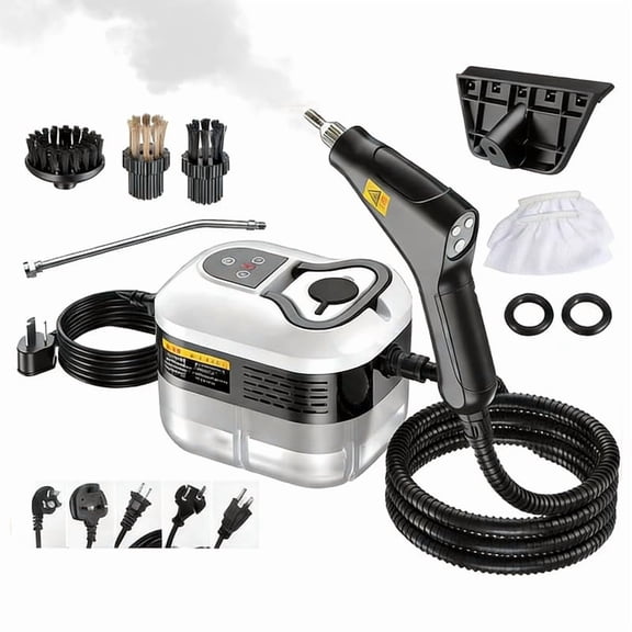 Handheld Steam Cleaner: 2500W High Temperature Pressurized Steamer with 6 Adjustable Levels - Portable Multi-Surface Steam Cleaning Machine for Kitchen, Bathroom, Furniture, Car, Windows