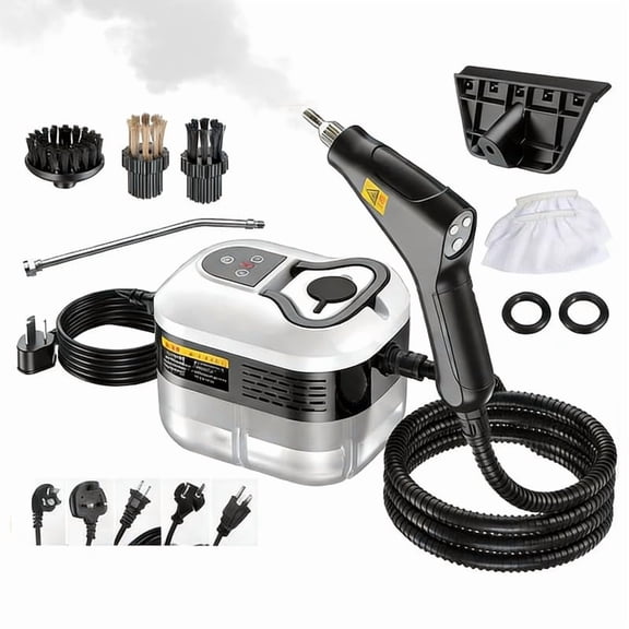 Handheld Steam Cleaner: 2500W High Temperature Pressurized Steamer with 6 Adjustable Levels - Portable Multi-Surface Steam Cleaning Machine for Kitchen, Bathroom, Furniture, Car, Windows