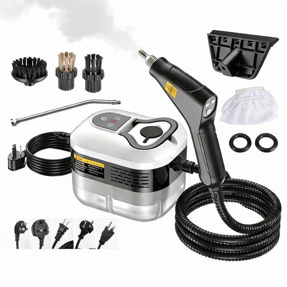 Handheld Steam Cleaner: 2500W High Temperature Pressurized Steamer with 6 Adjustable Levels - Portable Multi-Surface Steam Cleaning Machine for Kitchen, Bathroom, Furniture, Car, Windows