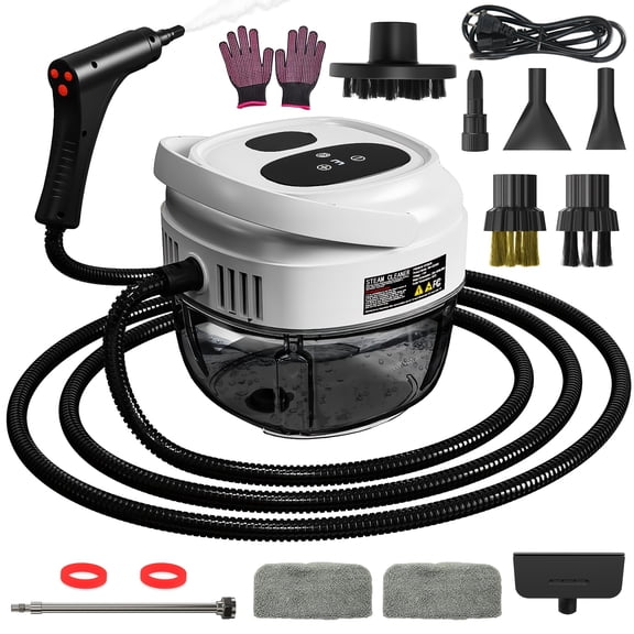 Handheld Steam Cleaner for Home, 2500W High-Temperature Pressurized Machine, 57.48oz Water Tank, Handle-Controlled Steam Output, Portable Cleaning Steamer for Car, Bed Bugs, Furniture, Grout