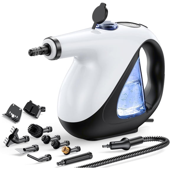 Handheld Steam Cleaner for Home 3s Instant Heat-Up No Need to Wait, Upgrade 2 LB Light Weight Easy Refill Portable Steamer Cleaner for Furniture Couch Grout Walls Kitchenware (White)