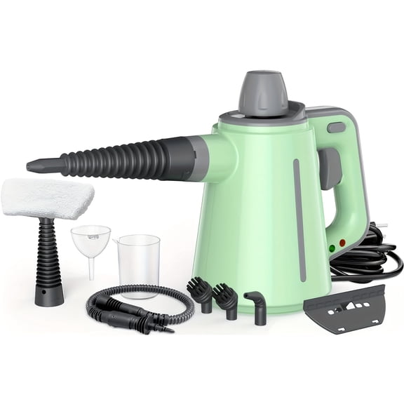 With Our Handheld Steam Cleaner for Home, You Can Transform Your Cleaning Regime. With its 12 accessories, this pressurized multi-surface steamer is ideal for cleaning windows, grease, upholstery,