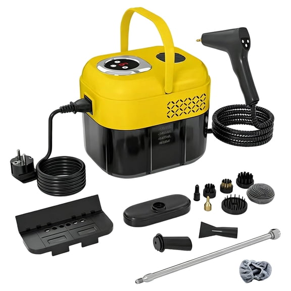 Handheld Steam Cleaner,New Generation 2500W High Pressure Steam Cleaner for Home,1700ML Large Tank Portable Steamer for Cleaning,10s Rapid Heating,21pcs Accessories,for Car,Home Grease Detailing