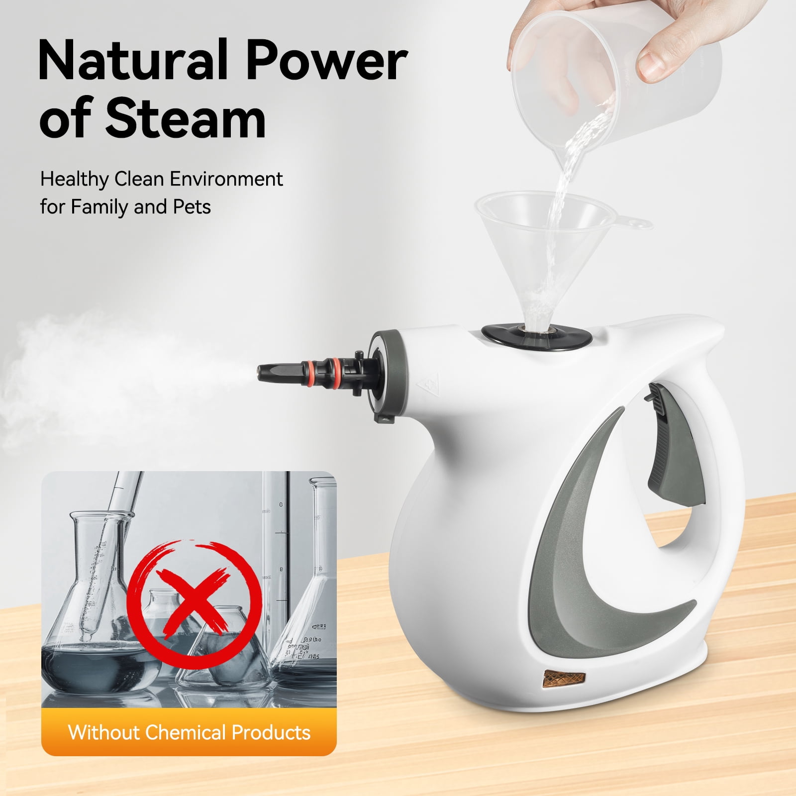 Steam Cleaner Types Handheld Steam Cleaner, Pressurized Handheld Multi-Surface Natural ...