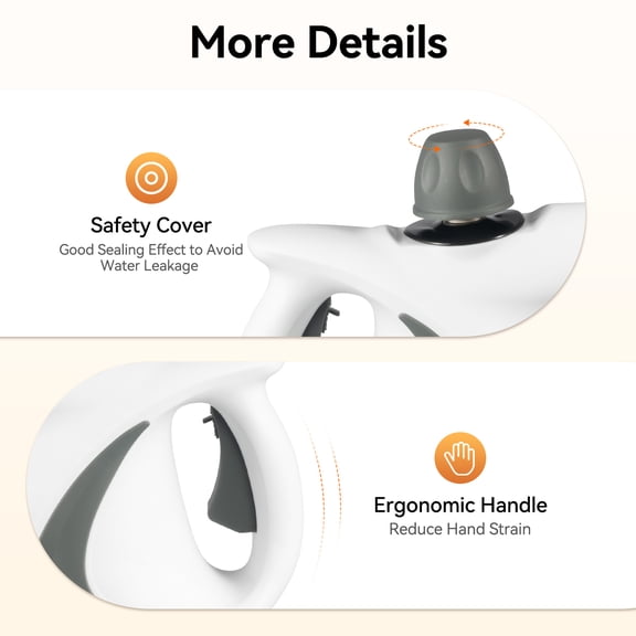 Handheld Steam Cleaner, Pressurized Handheld Multi-Surface Natural Steam Cleaner, Multi-Purpose Steamer for Home Use