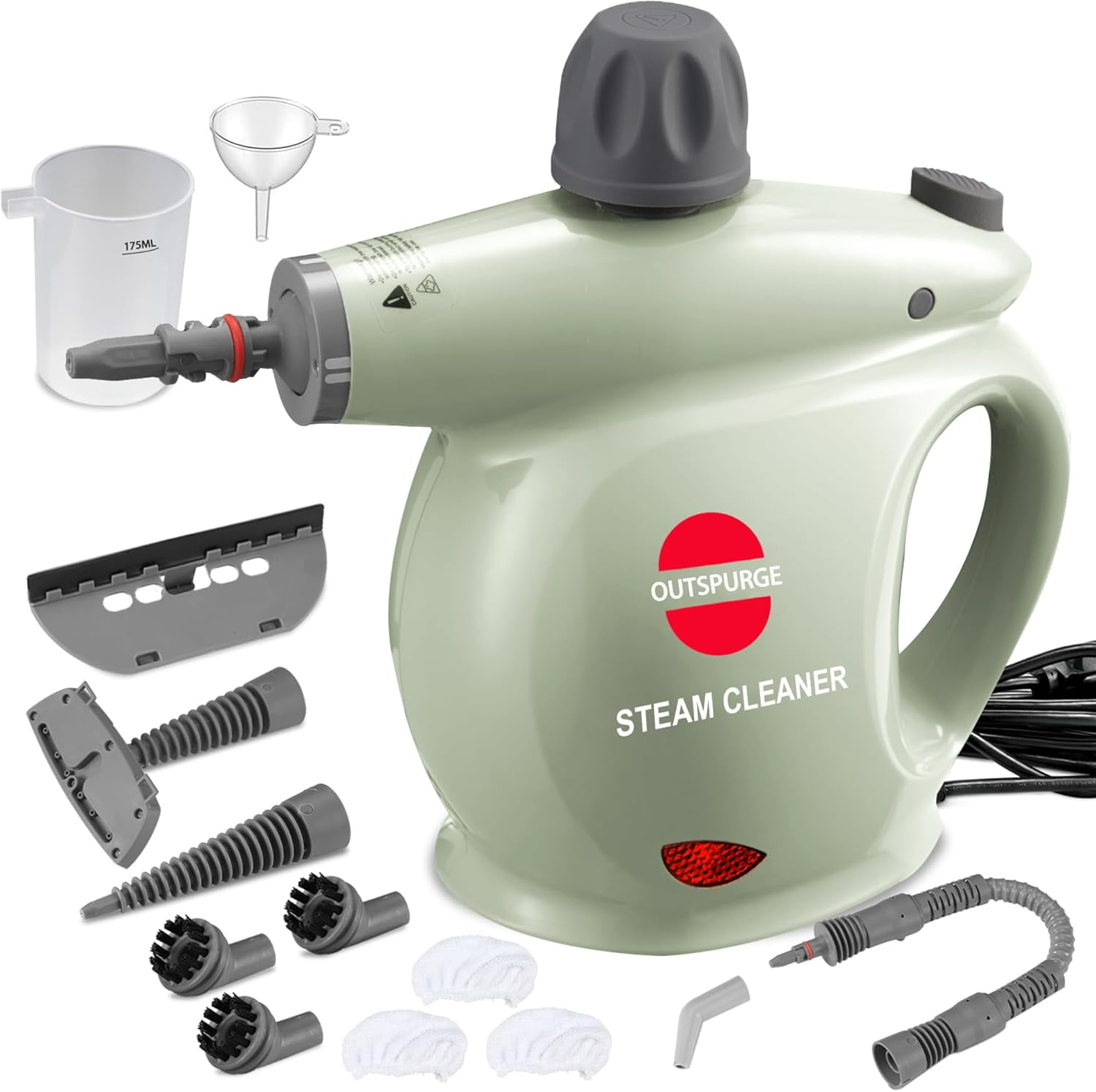 Handheld Steam Cleaner, Pressurized MultiSurface Steam Shot With 13