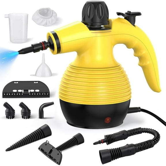 Handheld Steam Cleaner, Pressurized Multi-Surface Steam Cleaner with 10pcs Accessories Chemical-Free Steam Cleaners for Home Use,Steamer for Cleaning DirtGrease, Grout, Tile, Floor, Couch and Car