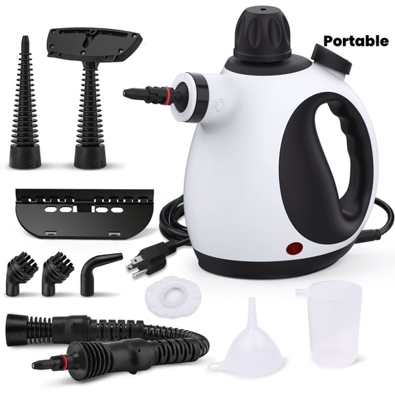 Handheld Steam Cleaner, Steam Cleaner For Home With 10 Accessory Kit, Multipurpose Portable Upholstery Steamer Cleaning With Safety Lock To Remove Grime, Grease, And More