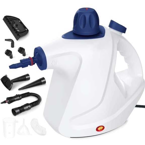 Handheld Steam Cleaner,Steamer for Cleaning,10 in 1 Handheld Steamer for Cleaning, Upholstery Steamer Cleaner,Car Steamer, Steam Cleaner for Surface Cleaning Home,Sofa,Bathroom,Car Seat, Office,White