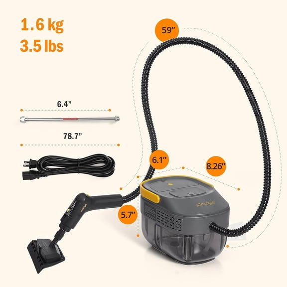 Handheld Steam Cleaner for Home, 1.69QT Portable Temperature Steamer Cleaning for Furniture, Kitchen, Grease, Car, Carpet, Grout
