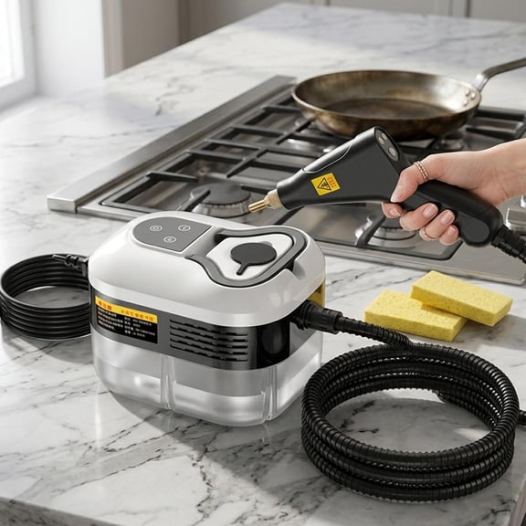 Handheld Steam Cleaner for Home, 2500W High Temperature Pressurized Steam with 15s Fast Heating, Multi-Purpose for Kitchen Grout Sofa Car Detailing