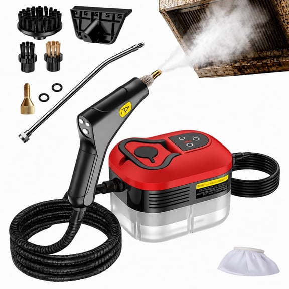 Handheld Steam Cleaner with 1200ml Tank, 2500W Portable Steamer for Kitchen Car Bath