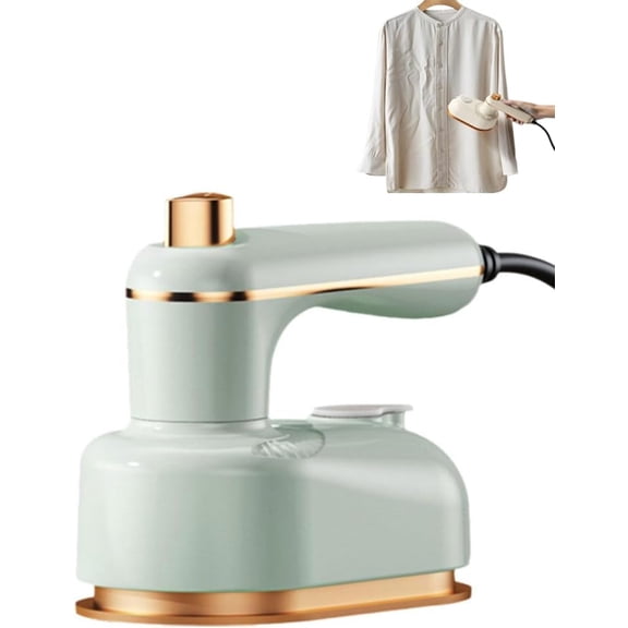 Handheld Steam Iron with Anti-Scalding Base, Portable Steamer for Clothes,Continuous Steam & Dry Ironing, Compact Design with Water Tank for Home & Travel