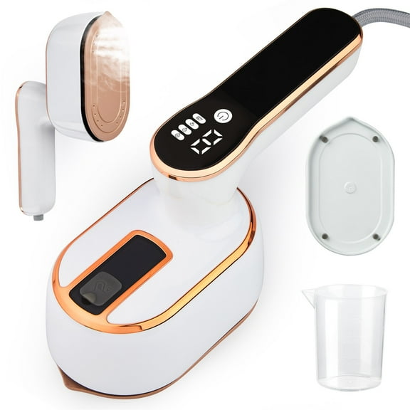 Handheld Steamer under $5! CQCYD Handheld Garment Steamer, Digital Display 3 Speed Steam Iron Travel Ironing System, Compact Foldable Design for Home Office