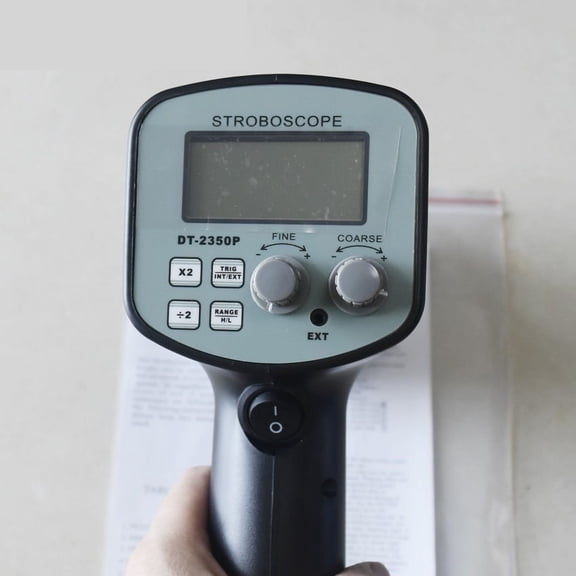 Handheld Stroboscope Digital Tachometer DT-2350PC Measure Rotative Velocity Flash Analyzer Strobe Flash Apparatus 50-20000 FPM For Equipment Fault Detection And Maintenance ,High Accuracy