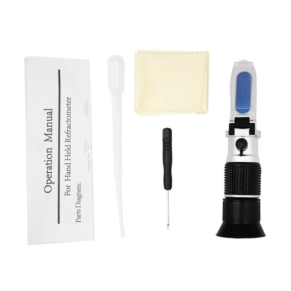 Handheld Sugar Refractometer 0-90% Content Juice Liquids Tester with ATC Measurement Tool ,Instant Results
