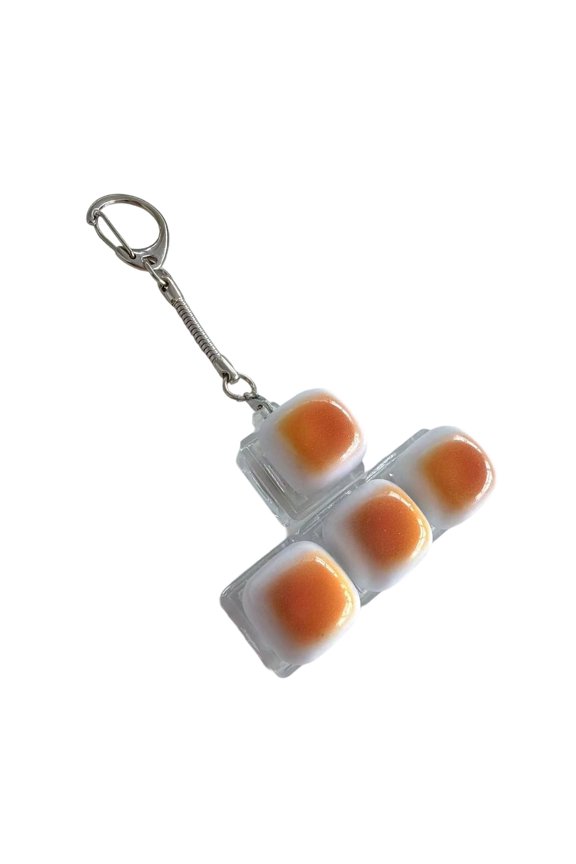 Handheld Switches Tester And Sensory Pass The Time Toy With LED Lighting New Bread Keycap Design Keychain Keys Button
