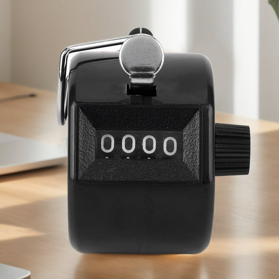 Handheld Tally Counter 4-Digit Number Count Clicker Counter Hand Counter Handheld Tally Counter (Black)