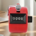thumbnail image 1 of Handheld Tally Counter 4-Digit Number Count Clicker Counter Hand Counter Handheld Tally Counter (Red), 1 of 10