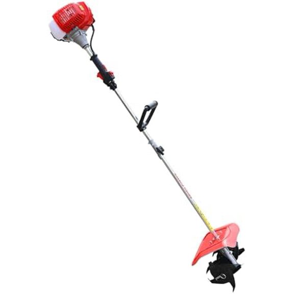 Handheld Tiller Cultivator 42.7Cc 2Stroke Mini Gas Powered Engine Rototiller Garden Lawn Tools Farm Air Cooled Plow Easy to Start for Farmland Gardens Yard (1250W 6500Rpm)$$Garden & Patio