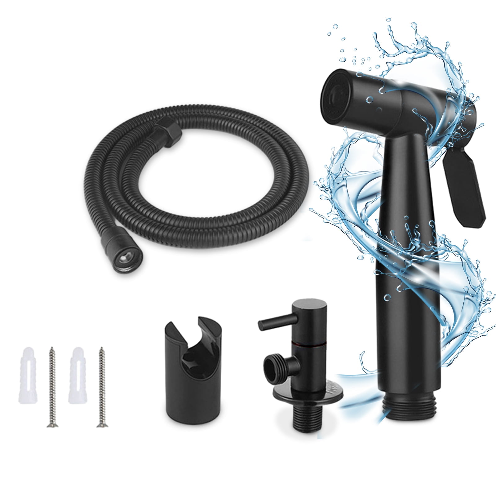 Handheld Toilet Bidet Sprayer,Stainless Steel Bathroom Jet Sprayer Kit ...