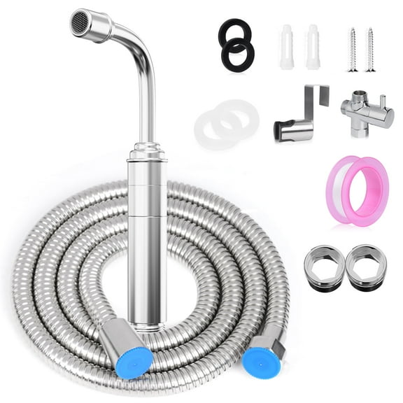 Handheld Toilet Bidet Sprayer for Toilet - Bathroom Diaper Shower, All Brass Handheld Bidet Sprayer with Superior Complete Spray Hoses Kit