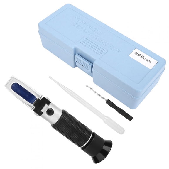 Handheld Tool Test Refractometer Sugar Test Meter 0-20% with Accurant Index for Automatic Temperature Compensation