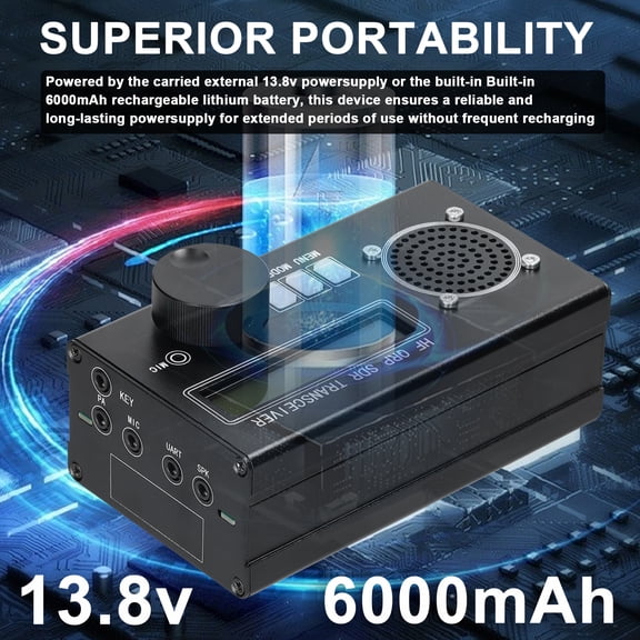Handheld Transceiver Transceiver uSDR uSDX 8 Bands SDR All Mode High Frequency SSB QRP Transceiver with Power and SWR Indicator