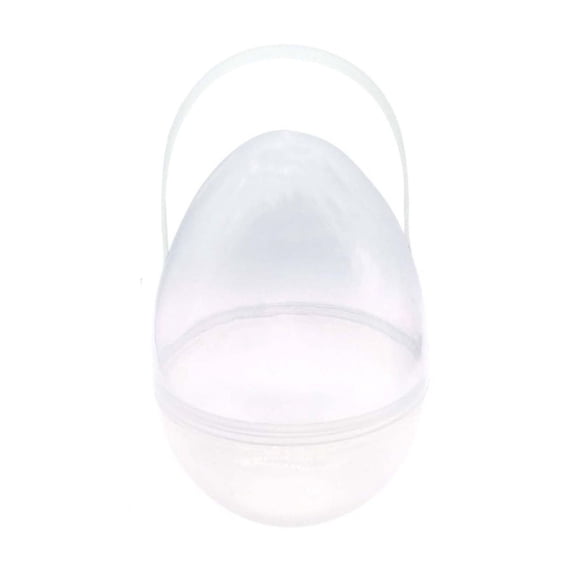 Handheld Transparent Opening Twisted Easter Egg Storage Box, Hollow Round Children's Toy Plastic Container for Candy and Decor