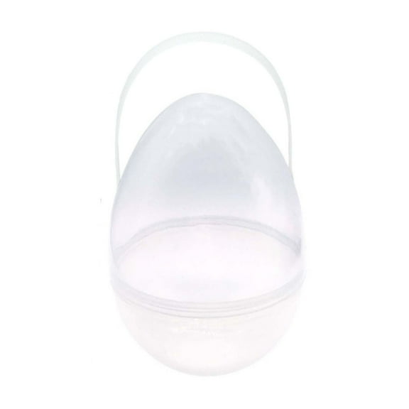 Handheld Transparent Opening Twisted Easter Egg Storage Box, Hollow Round Children's Toy Plastic Container for Candy and Decor