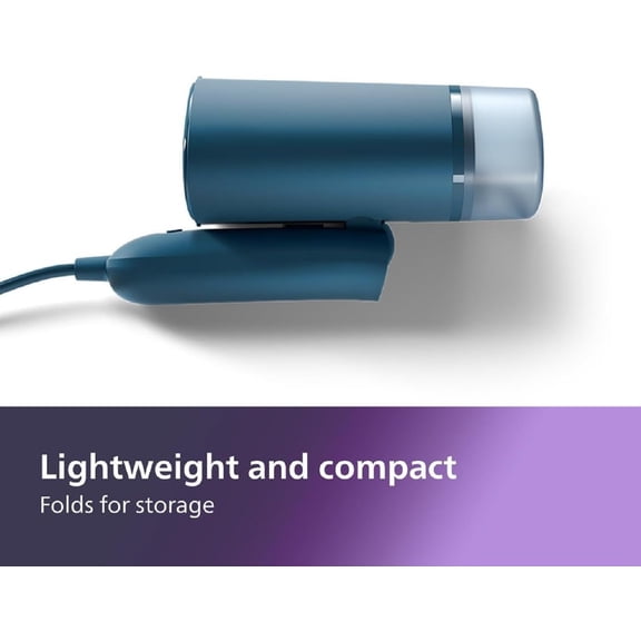 Handheld Travel Steamer, Compact & Foldable, Fast Heat Up, 3.3oz Capacity, up to 20g/min Continuous steam, No Ironing Board Needed
