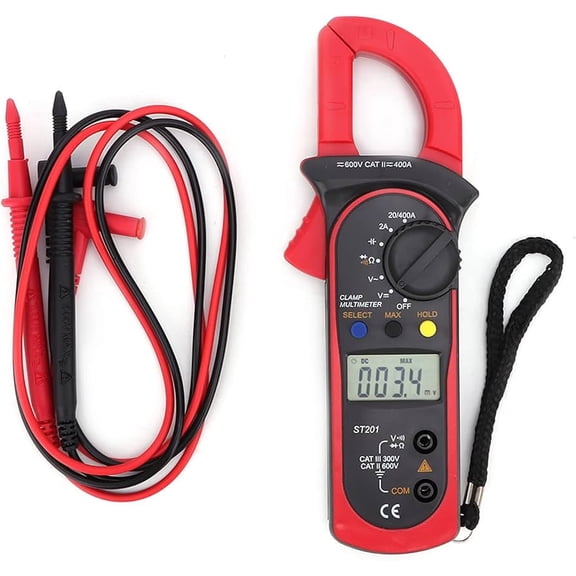 Handheld True RMS Digital Clamp Meter / Multimeter, for Volt Amp Ohm Cap Tester