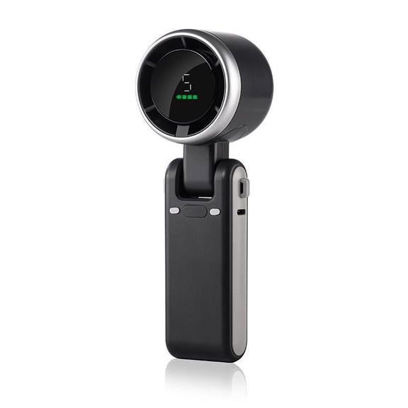 Handheld Turbo Fan - 5 Gear High Speed 4000mAh Rechargeable Mini Personal Hand Fan Blow Cold Air, Battery Operated Travel Essentials, Beach Vacation, Gifts for Women, Men (black)