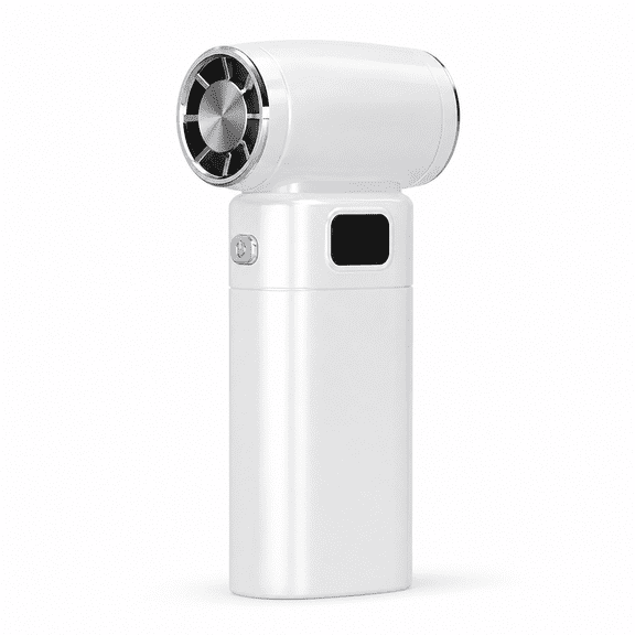 Handheld Turbo Fan High Velocity Jet Blower, Mini Air Duster & Desk Fan with One-Key Overclock Mode, Integrated Side LED Light for Outdoor Camping, PC Cleaning and Travel