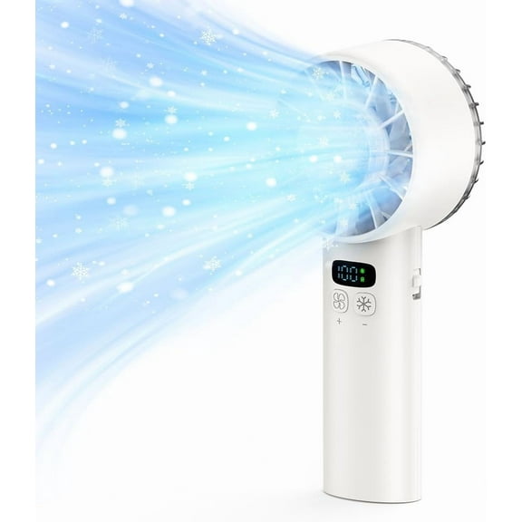 Portable Handheld Fan, Turbo Cooling Fans, 12Hrs Max Lasting, Mini Fans Small Pocket Personal Rechargeable Fan, 1-100 Speed, LED Display, 5200mAh, Gifts for Women Men Outdoor Indoor