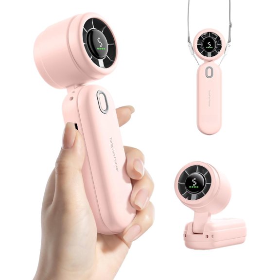 Handheld Turbo Fan, , Small Portable Pocket Fan for Travel, Outdoor, , Office, Concerts, Lash, for Women()