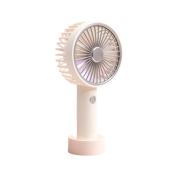 Handheld USB Rechargeable Fan, 3-Speed Quiet Mini Fan for Personal Cooling, Portable Desk and Outdoor Fan with LED Light, Perfect for Summer, Travel, and Dorm Rooms