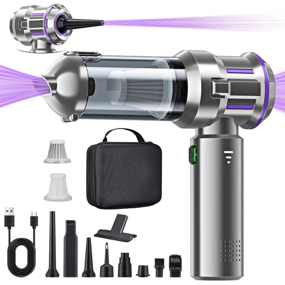 Mini Car Vacuum Cleaner Cordless, 16000Pa, 3 Speed with One-Touch Cleaning,Dry Vacuum Cleaner for Auto Interior