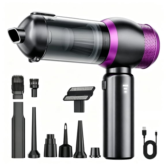 Handheld Vacuum Cleaner, 20000Pa Brushless Motor Cordless Car Vacuum, 10-in-1 Portable Mini Vacuum with 2 Suction Modes, Type-C Charging for Car Office Pet Hair