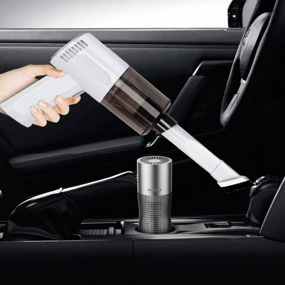 Handheld Vacuum Cleaner - 6.7 x 14.2 x 3.1in, 1800mAh Cordless for Car & Home, Dry/Wet with Brush & Flat Nozzle()